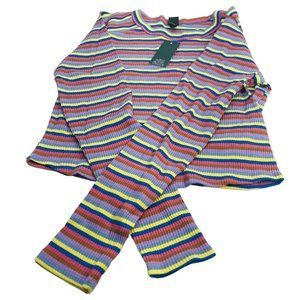 Wild Fable Women's Size XXL Long Sleeve Striped Slim Fit Tee Shirt New With Tags